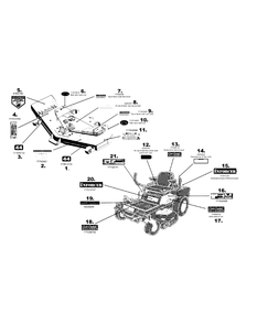 Part Location Diagram of 777D10733 MTD Label-44" Deck